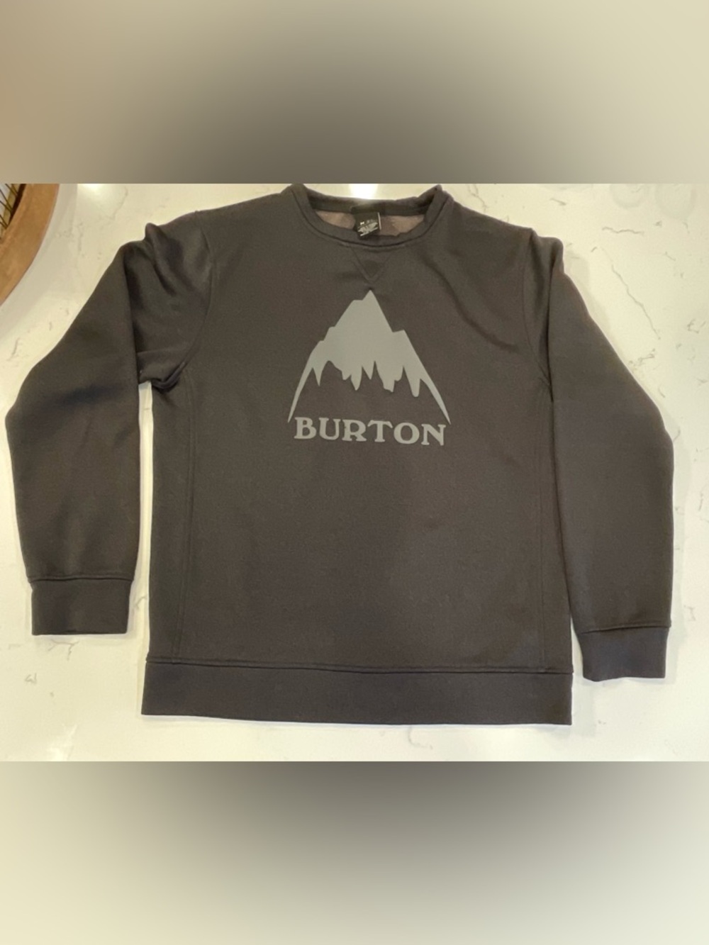 Burton Oak Pullover Crewneck Technical Sweatshirt True Black Heather Size M